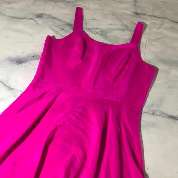 Amanda Uprichard Hot Pink 100% Silk Mini Dress - Picture 2 of 8